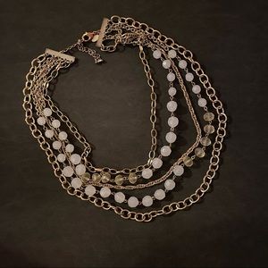 Multi Gold Chain & Bead Necklace